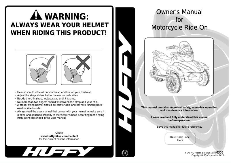 Página nº 1 - Manual de usuario Huffy Marvel Ultimate Spider-Man