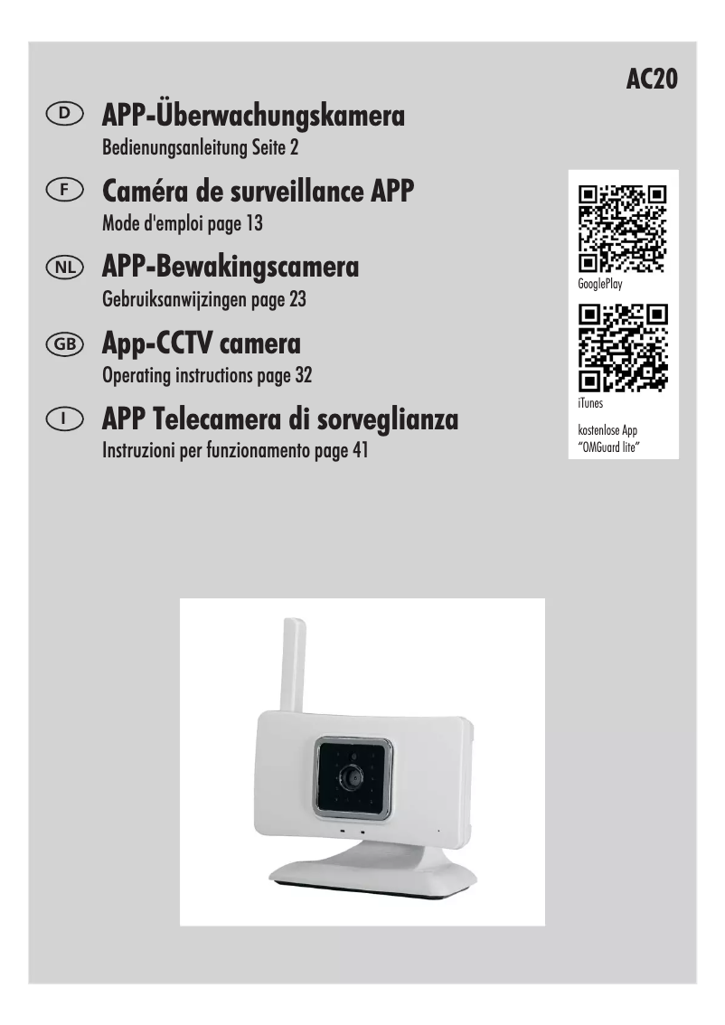 Imagen de la primera página del manual del dispositivo AC20