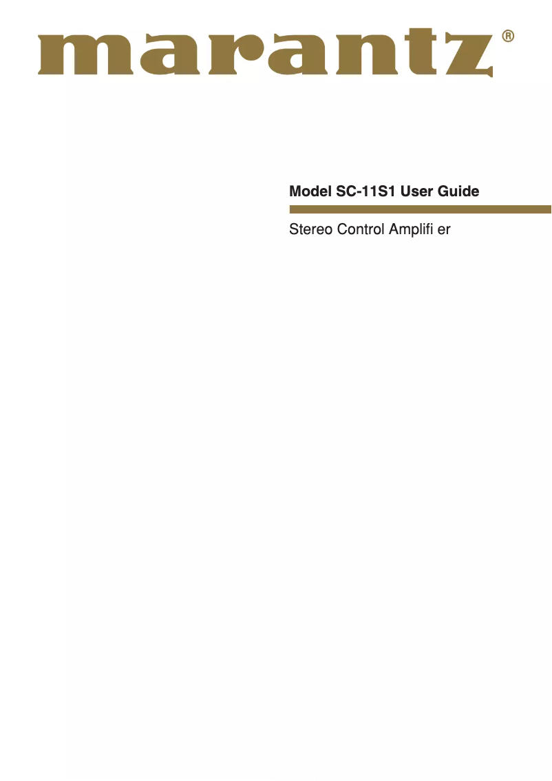 Imagen de la primera página del manual del dispositivo SC-11S1