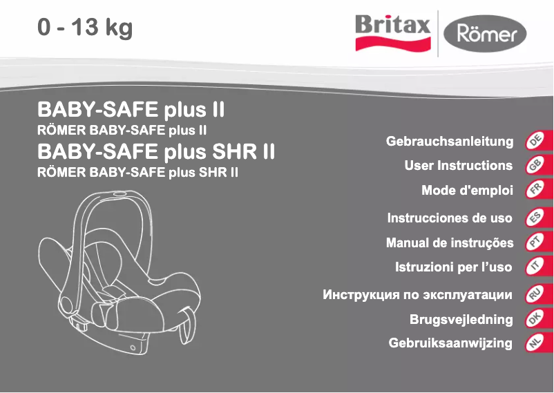 Imagen de la primera página del manual del dispositivo BABY-SAFE plus SHR II