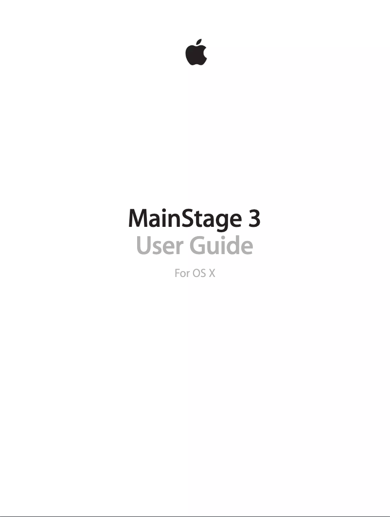 Página 1 del manual Manual de usuario Apple MainStage 3