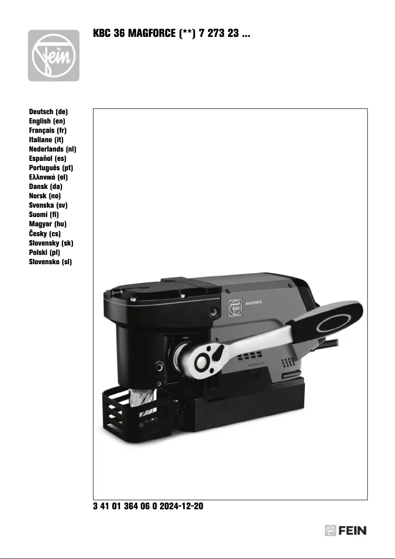Imagen de la primera página del manual del dispositivo KBC 36 MAGFORCE