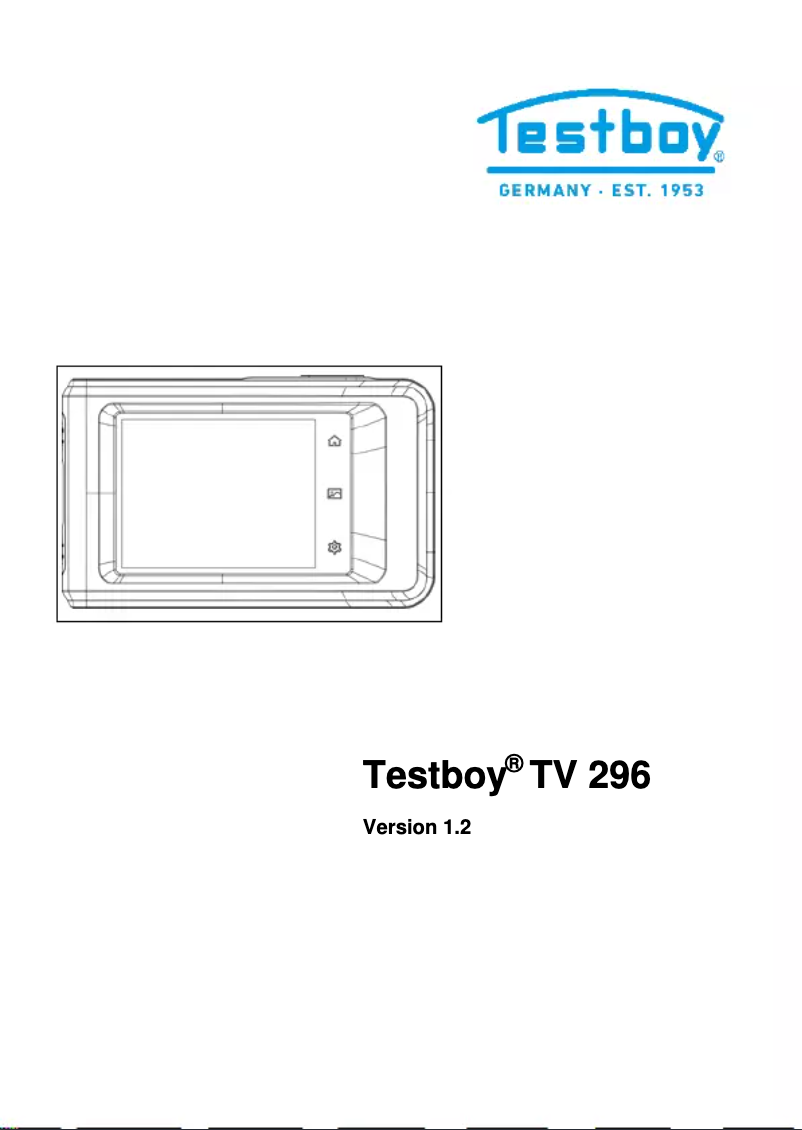 Imagen de la primera página del manual del dispositivo TV 296