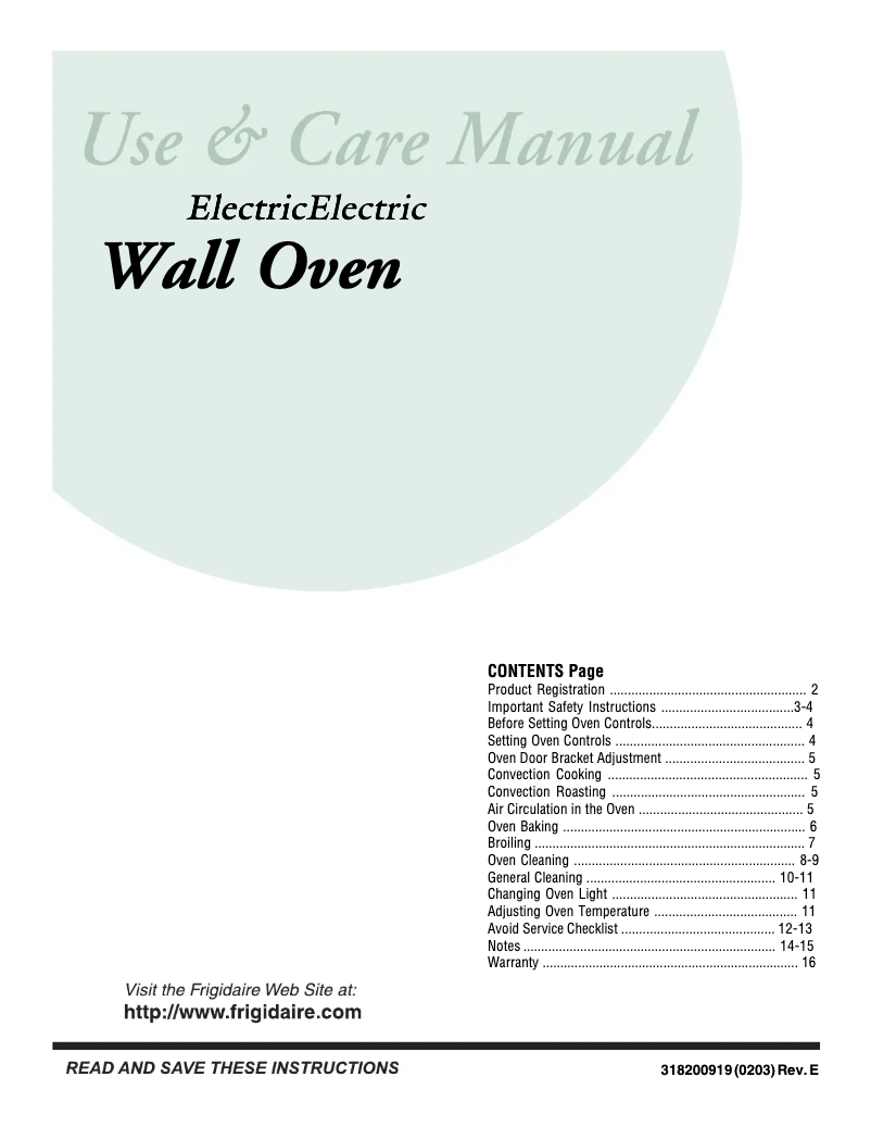 Imagen de la primera página del manual del dispositivo GLEB27T8CS