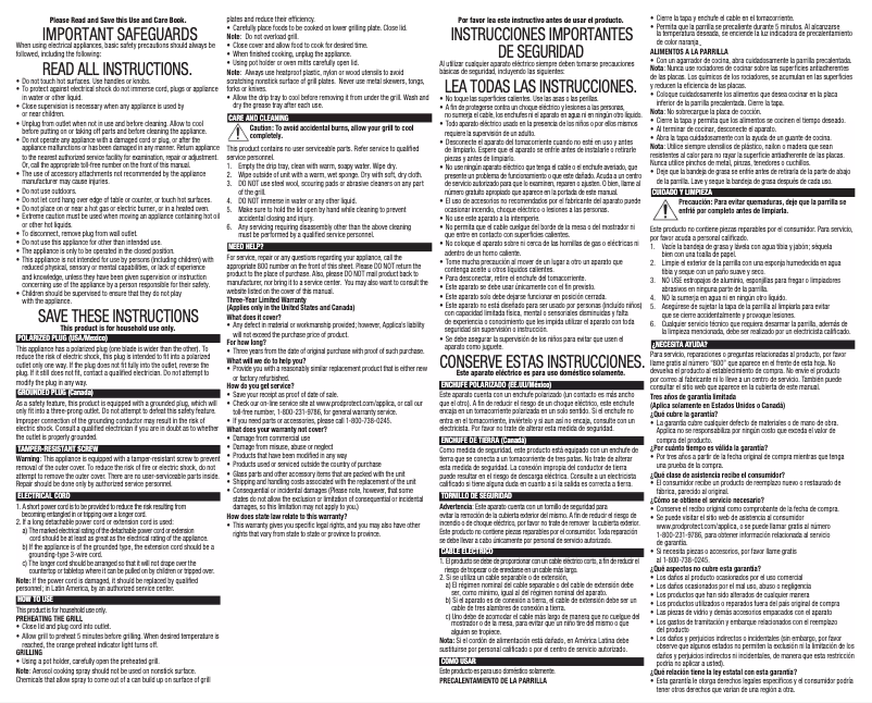 Imagen de la primera página del manual del dispositivo GRV120