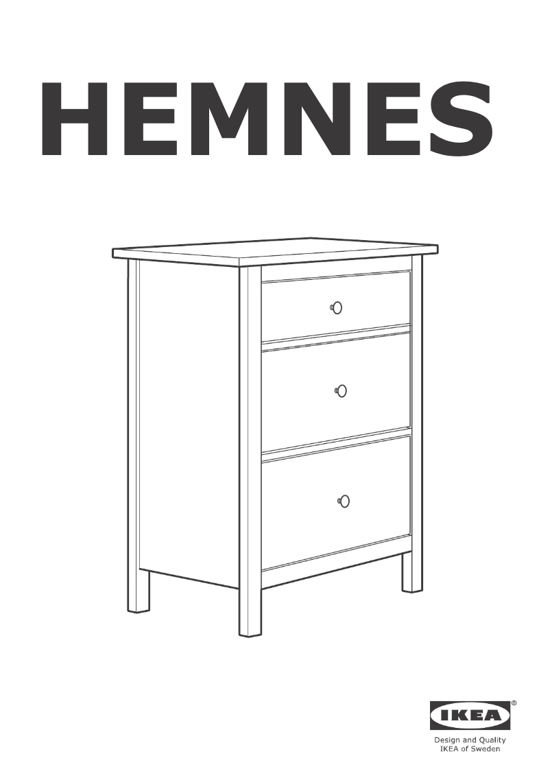Imagen de la primera página del manual del dispositivo HEMNES 104.834.70