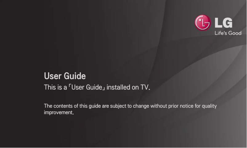 Página 1 del manual Manual de usuario LG 47LS460Y