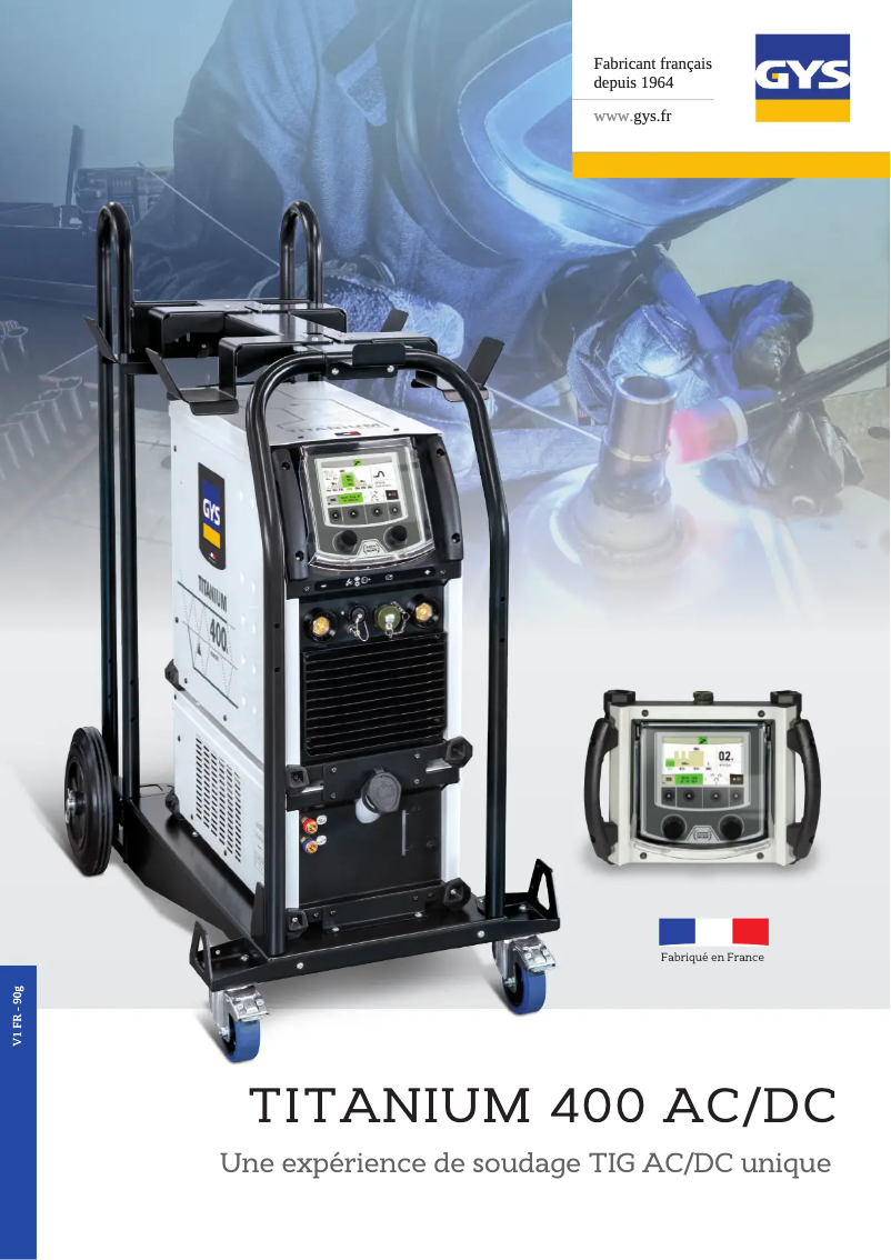 Imagen de la primera página del manual del dispositivo TIG Titanium 400 AC/DC