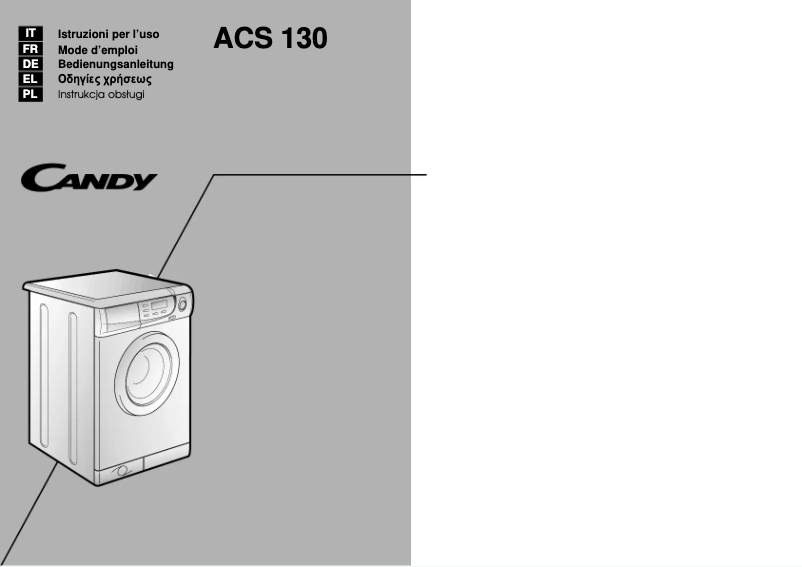 Página 1 del manual Manual de usuario Candy LBACS130.6SY