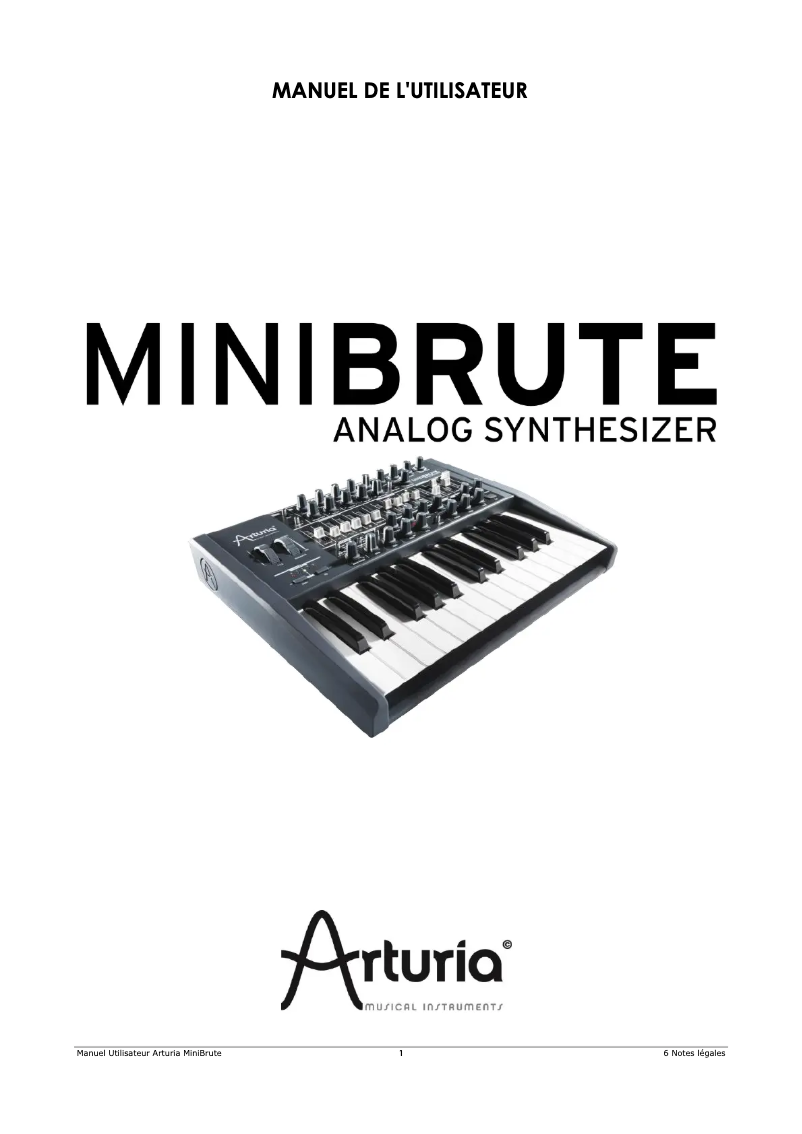 Página nº 1 - Manual de usuario Arturia MiniBrute