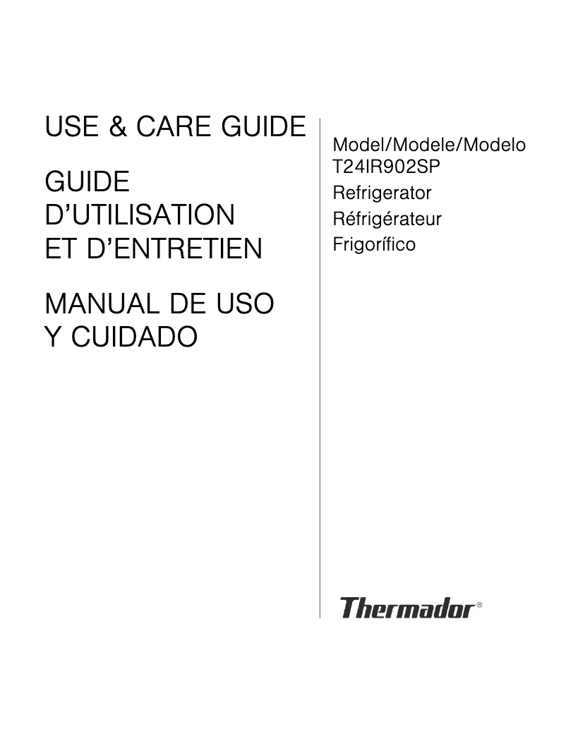 Página 1 del manual Manual de usuario Thermador T24IR902SP