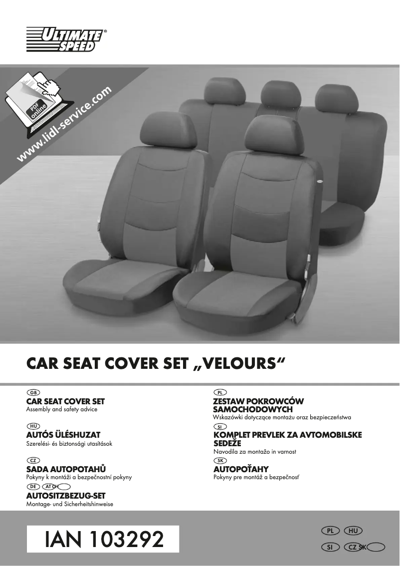 Imagen de la primera página del manual del dispositivo IAN 103292