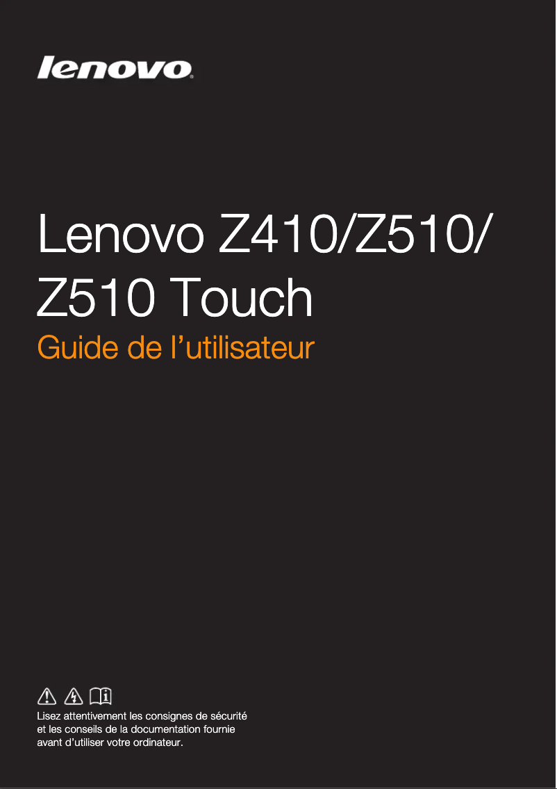 Imagen de la primera página del manual del dispositivo IdeaPad Z510 Touch