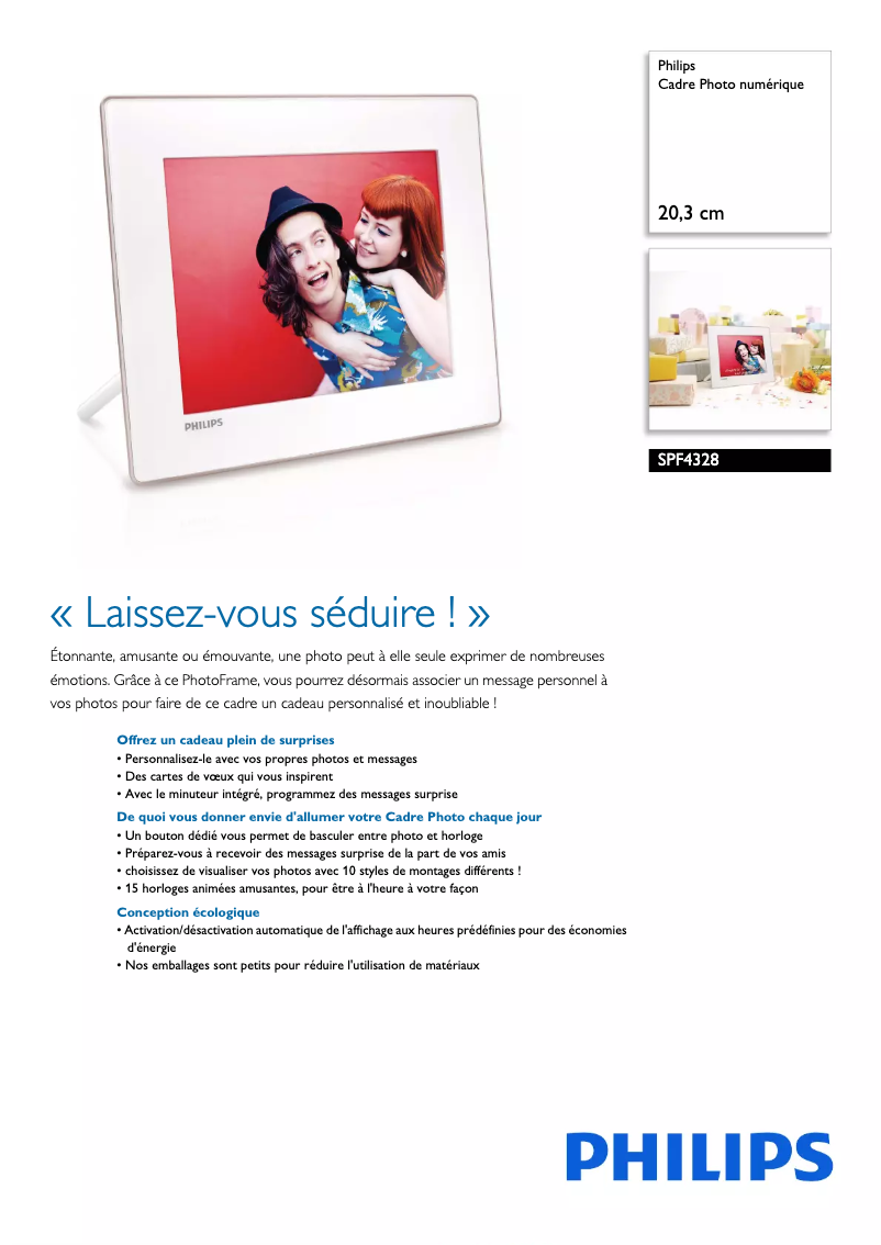 Imagen de la primera página del manual del dispositivo SPF4328