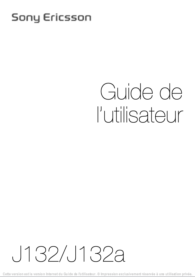 Página 1 del manual Manual de usuario Sony Ericsson J132