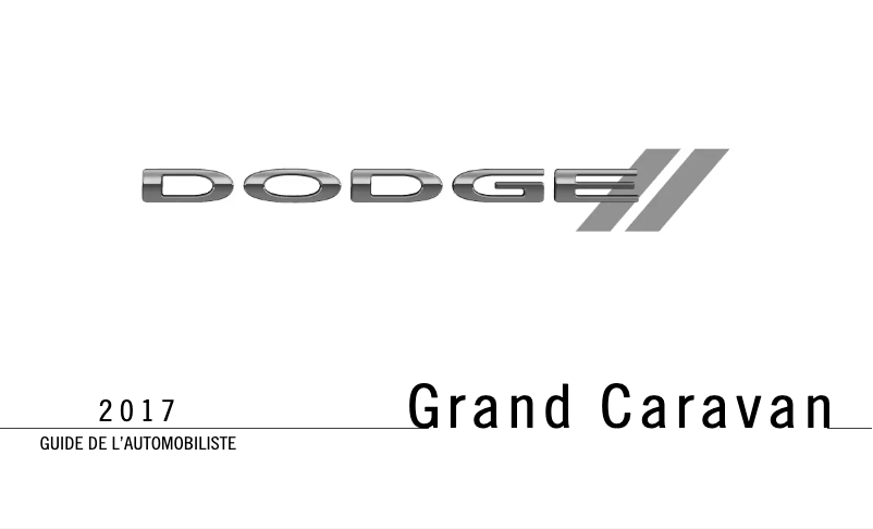 Página 1 del manual Manual de usuario Dodge Grand Caravan (2017)