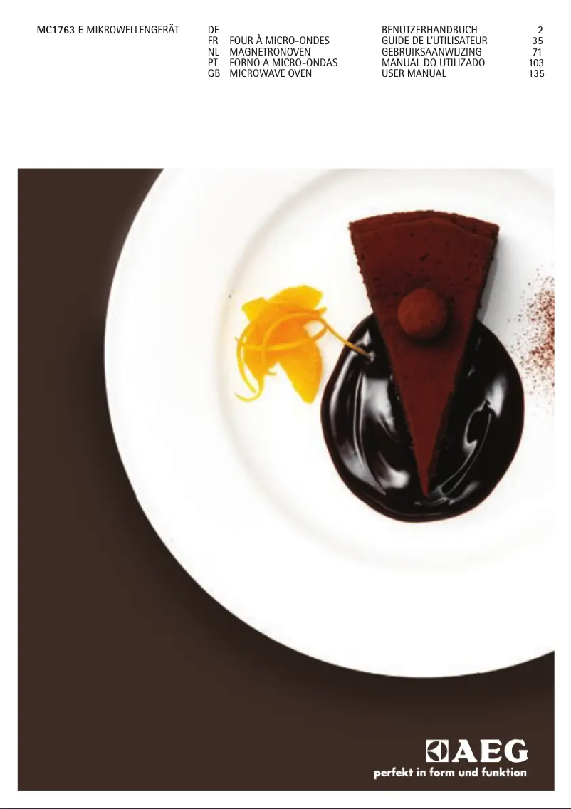 Página 1 del manual Manual de usuario AEG MC 1763 E-W