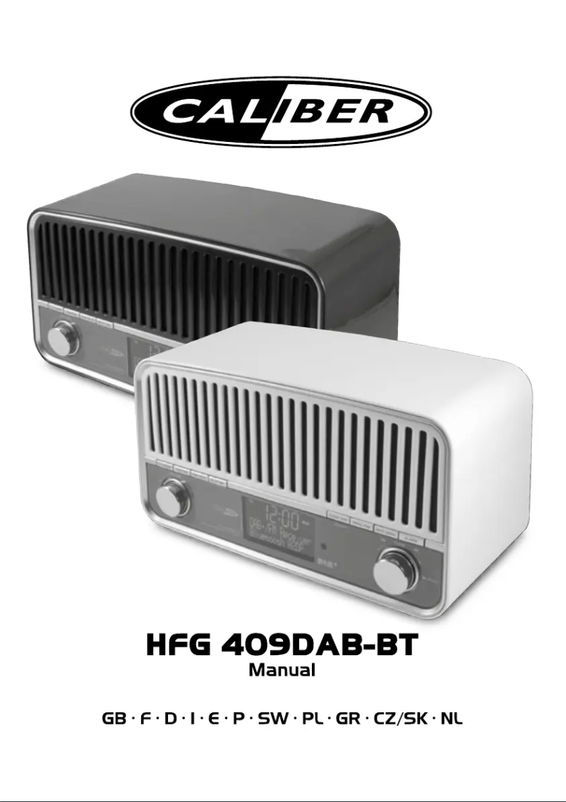 Página 1 del manual Manual de usuario Caliber HFG409DBT