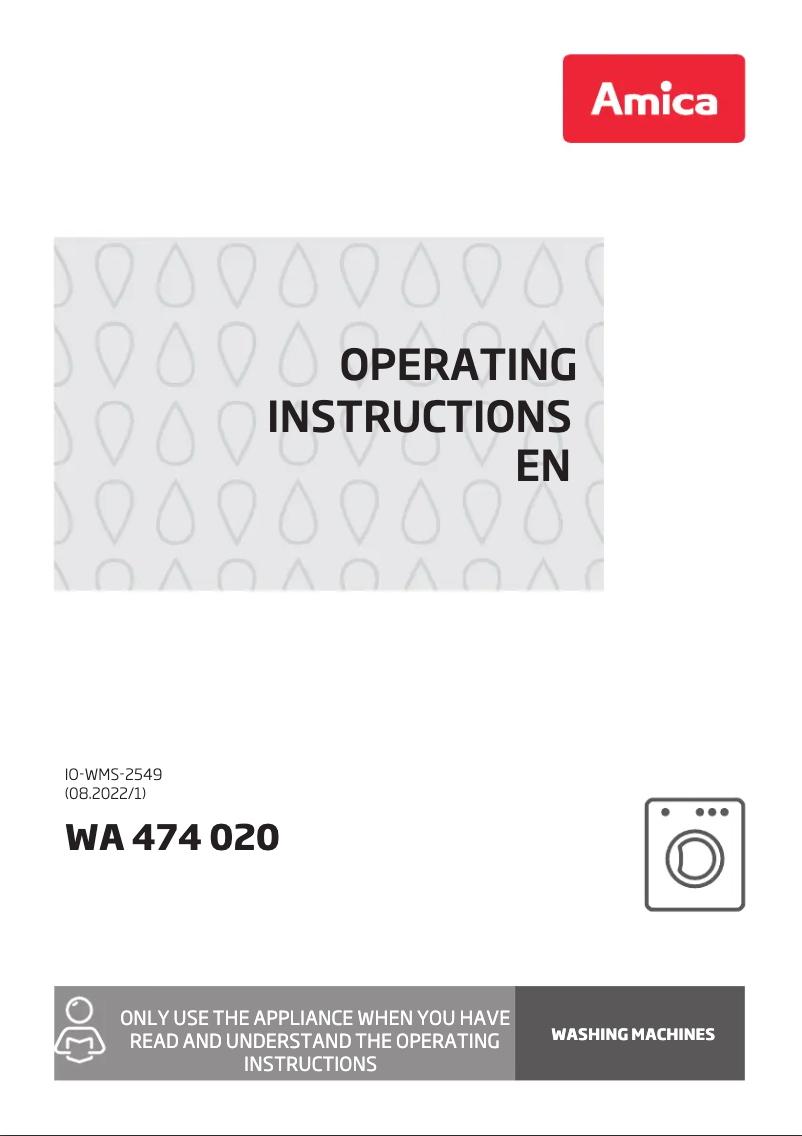 Página nº 1 - Manual de usuario Amica WA 474 020