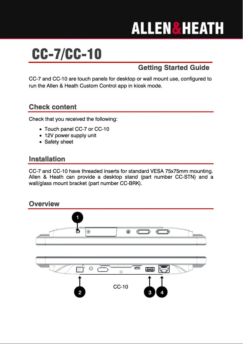 Imagen de la primera página del manual del dispositivo CC-10