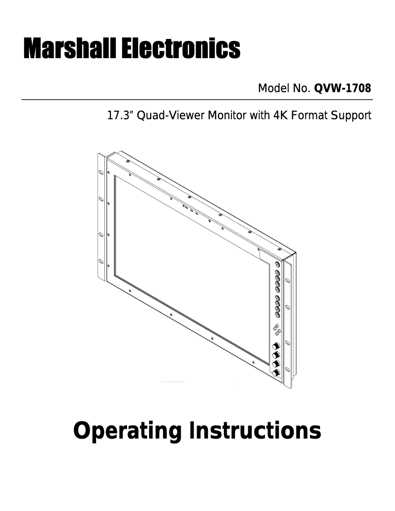 Imagen de la primera página del manual del dispositivo QVW-1708-3G