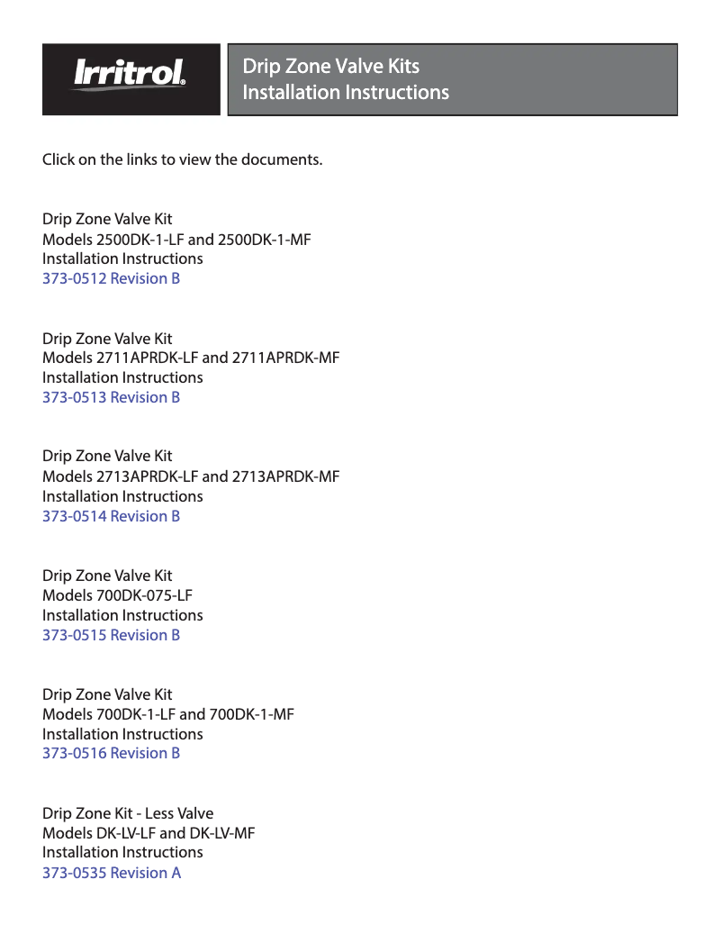 Imagen de la primera página del manual del dispositivo 2500DK-1-LF