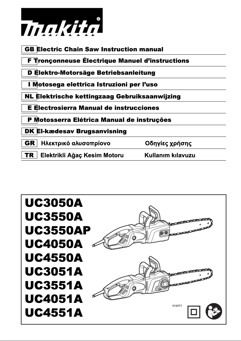 Página 1 del manual Manual de usuario Makita UC3551AK