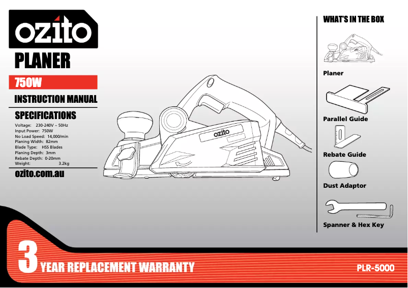 Imagen de la primera página del manual del dispositivo PLR-5000