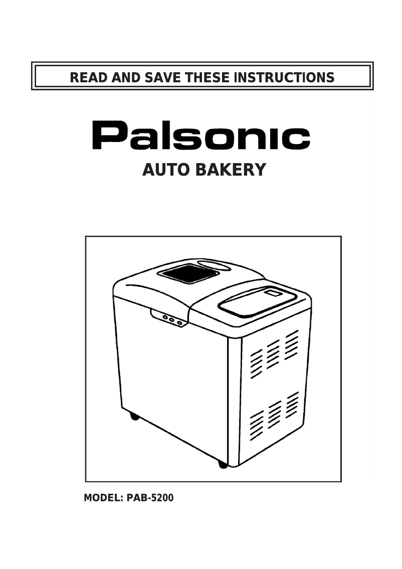 Página nº 1 - Manual de usuario Palsonic PAB-5200