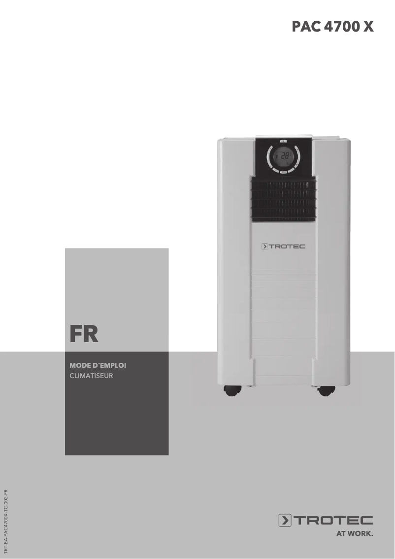 Imagen de la primera página del manual del dispositivo PAC 4700 X
