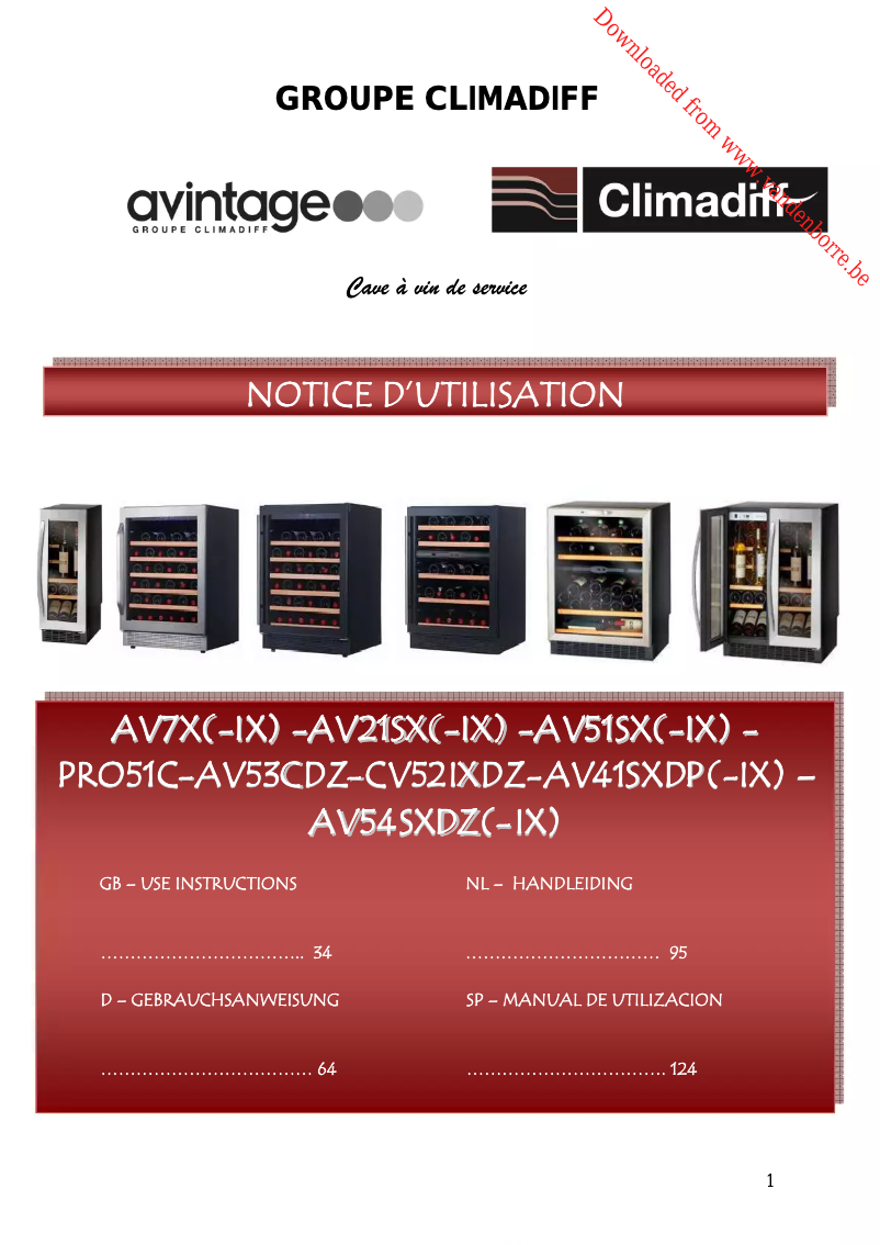 Página 1 del manual Manual de usuario Climadiff CV52IXDZ