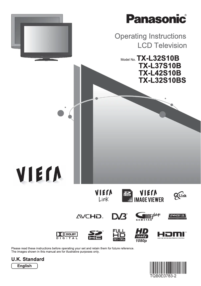 Imagen de la primera página del manual del dispositivo Viera TX-L32S10BS