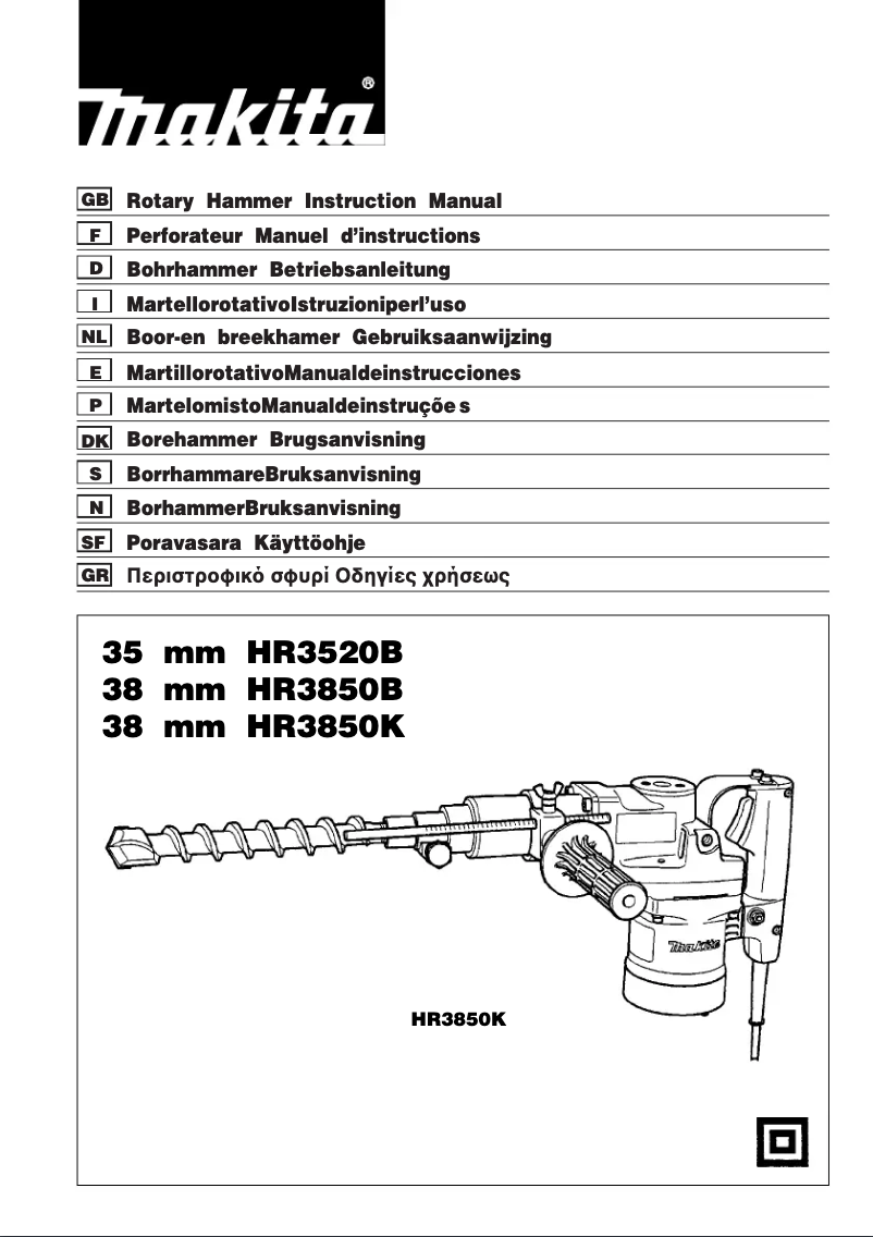Página 1 del manual Manual de usuario Makita HR3850K