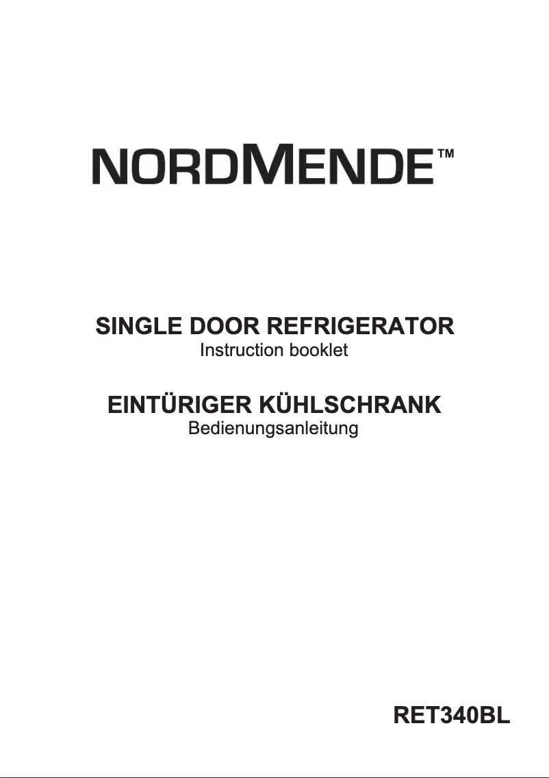 Página 1 del manual Manual de usuario Nordmende RET340BL