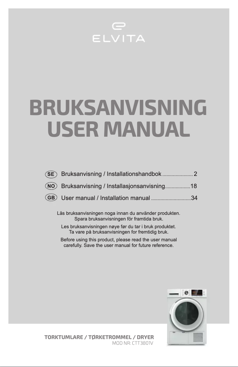 Imagen de la primera página del manual del dispositivo CTT3801V