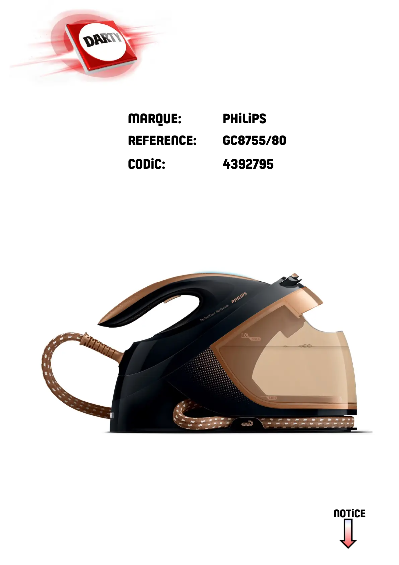 Página 1 del manual Manual de usuario Philips PerfectCare Performer GC8755