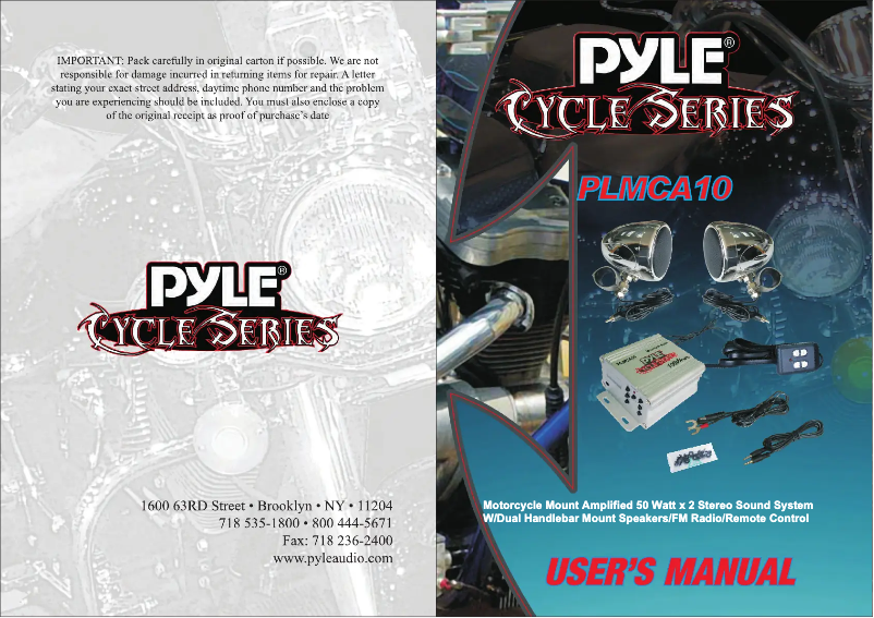 Página 1 del manual Manual de usuario Pyle PLMCA10