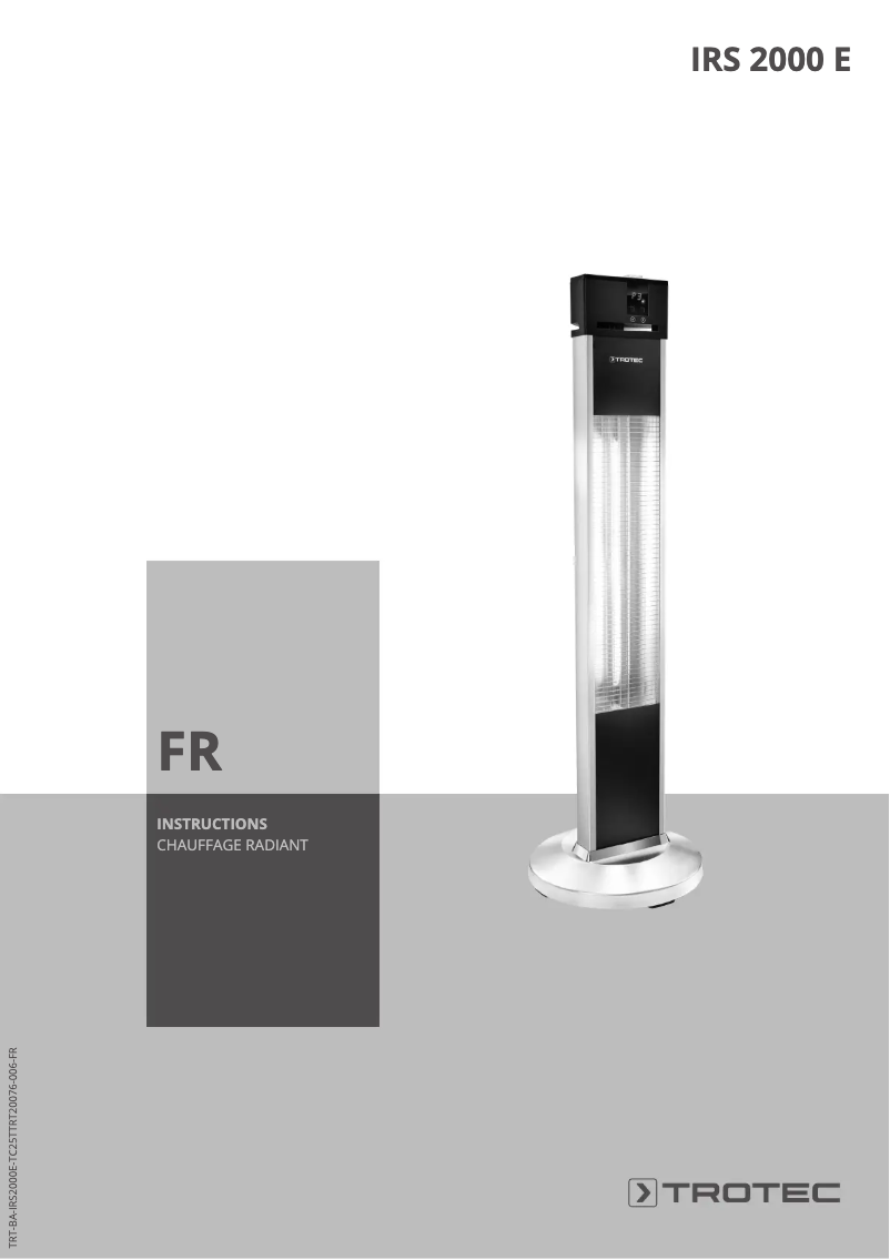 Imagen de la primera página del manual del dispositivo IRS 2000 E