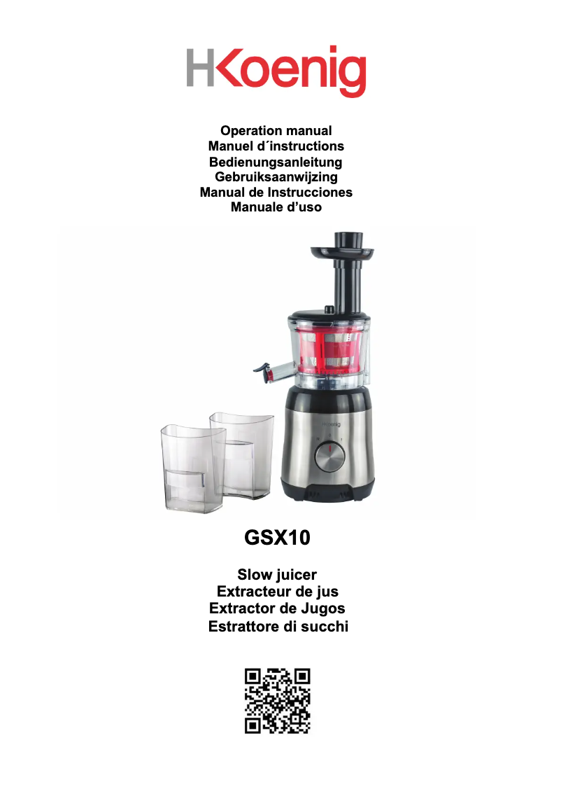 Imagen de la primera página del manual del dispositivo GSX10