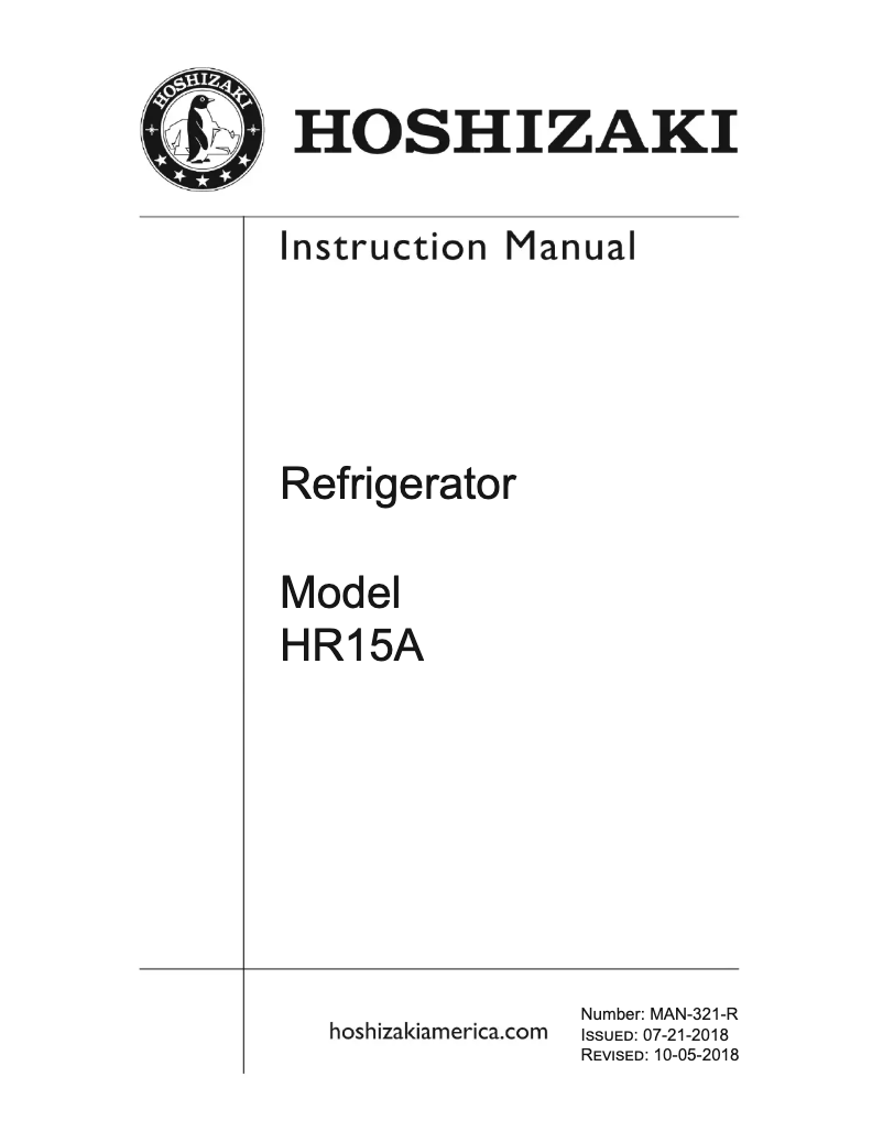 Imagen de la primera página del manual del dispositivo HR15A