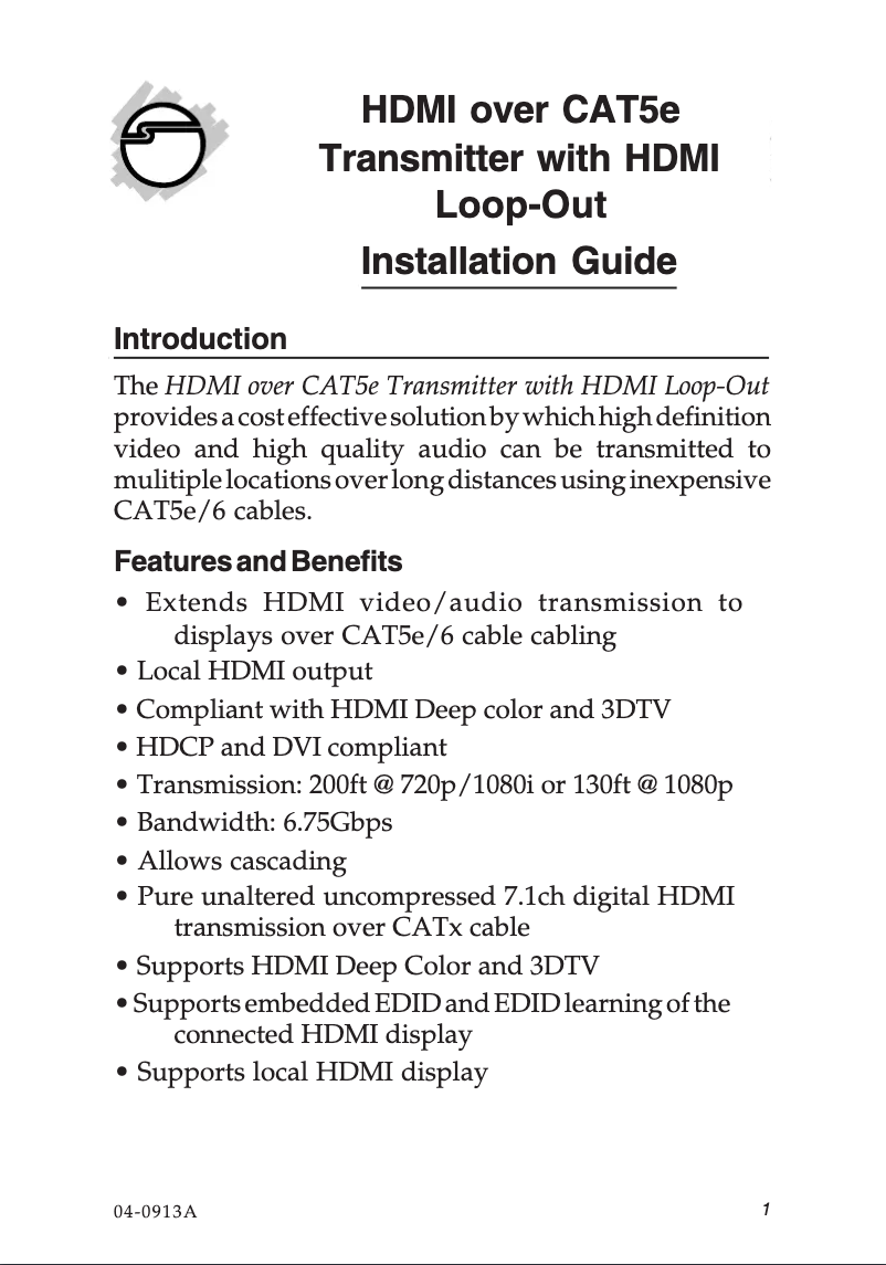 Página 1 del manual Manual de usuario Siig CE-H21V11-S1