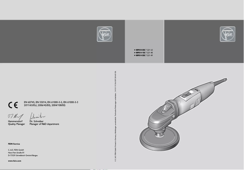 Imagen de la primera página del manual del dispositivo WPO 10-25 E