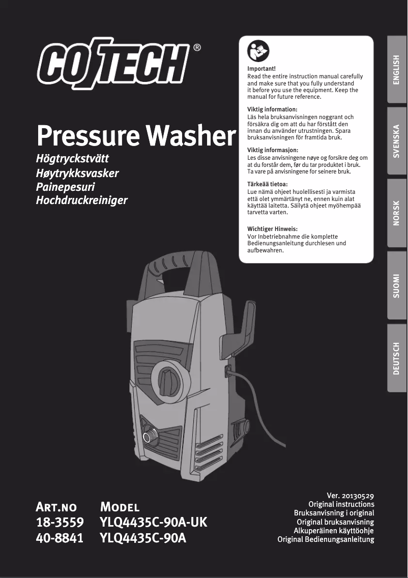 Página 1 del manual Manual de usuario Cotech YLQ4435C-90A