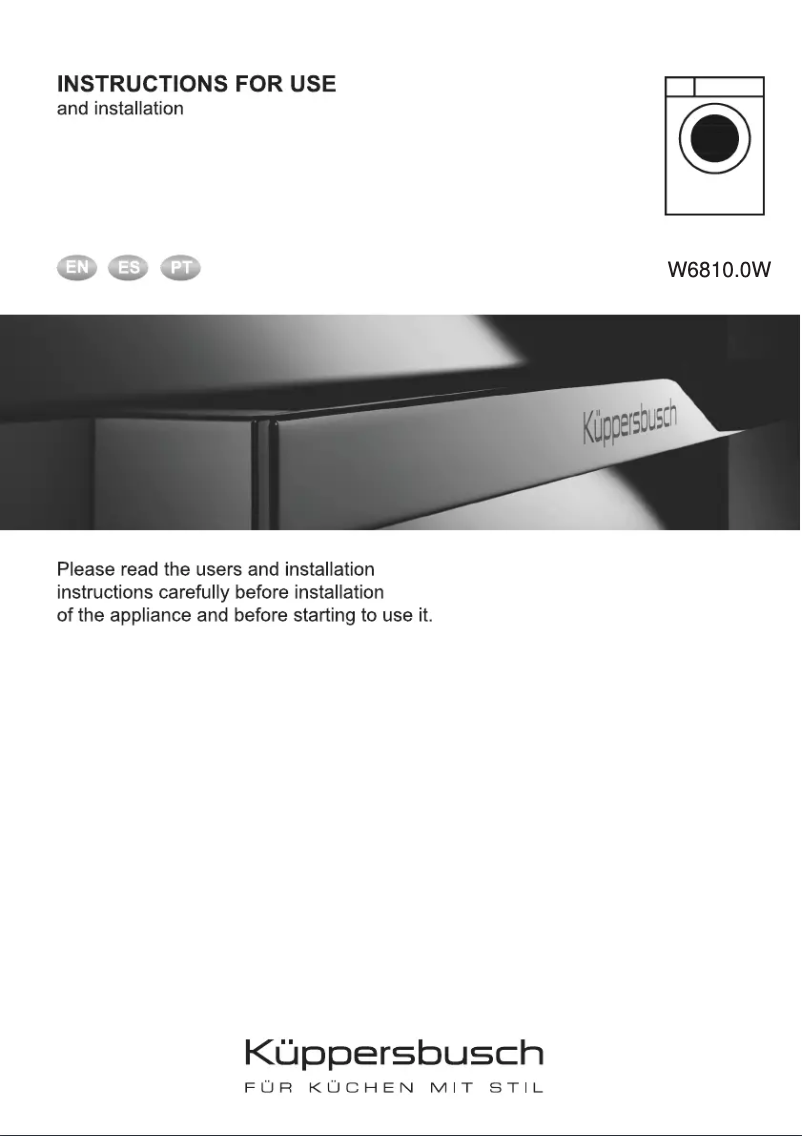 Imagen de la primera página del manual del dispositivo W6810.0W