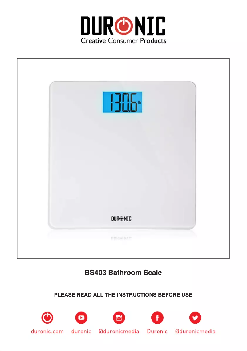 Página 1 del manual Manual de usuario Duronic BS403