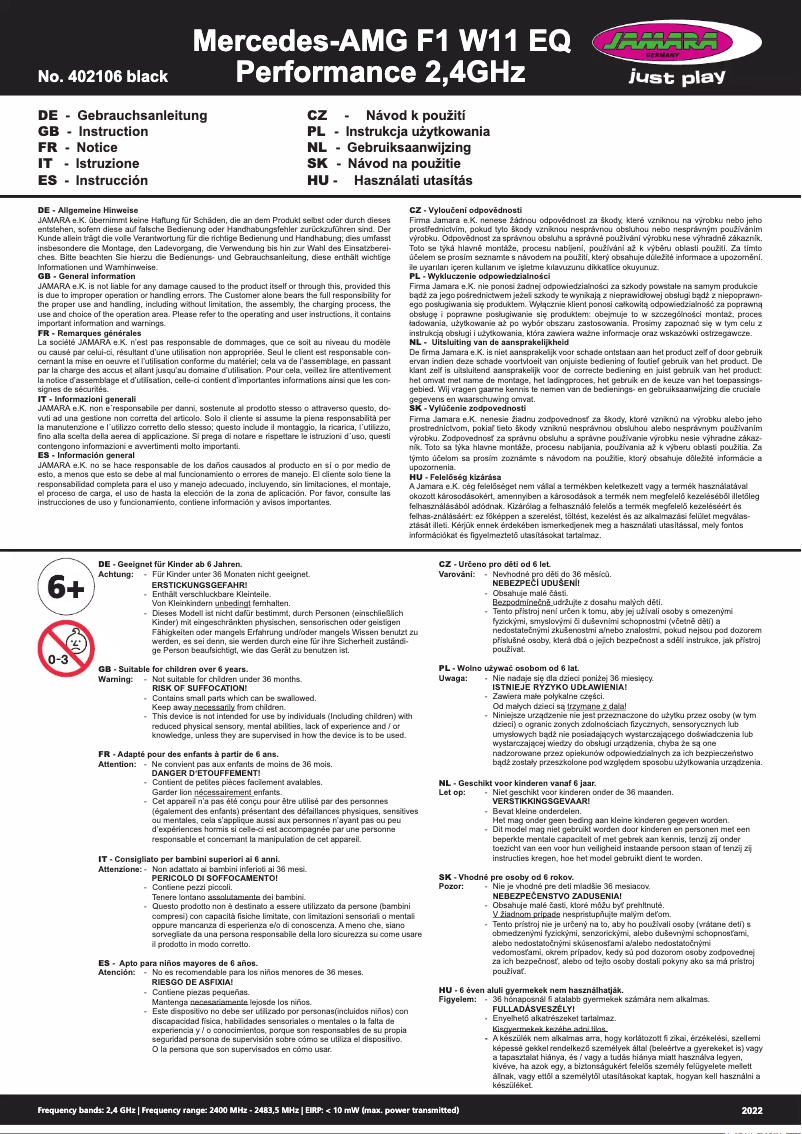Imagen de la primera página del manual del dispositivo 402106