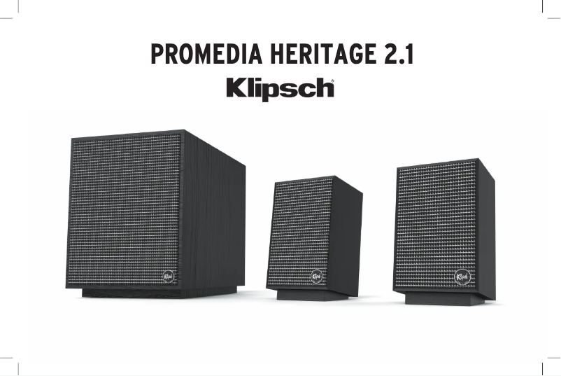 Página 1 del manual Manual de usuario Klipsch Promedia Heritage 2.1