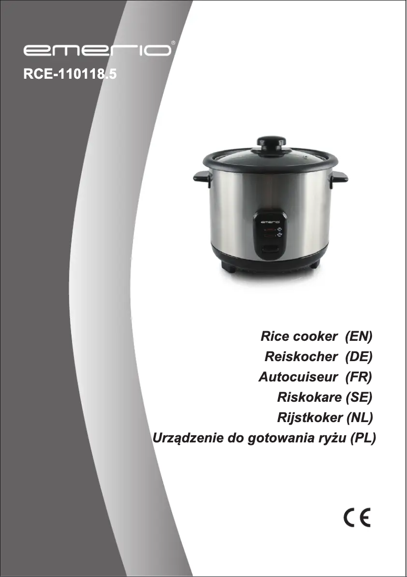 Imagen de la primera página del manual del dispositivo RCE-110118.5