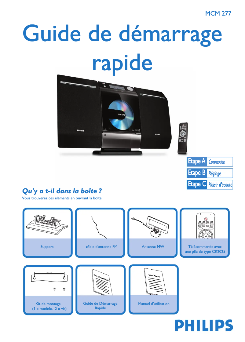 Imagen de la primera página del manual del dispositivo MCM277