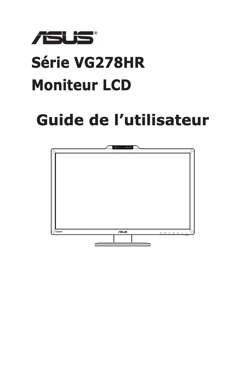 Imagen de la primera página del manual del dispositivo VG278HR